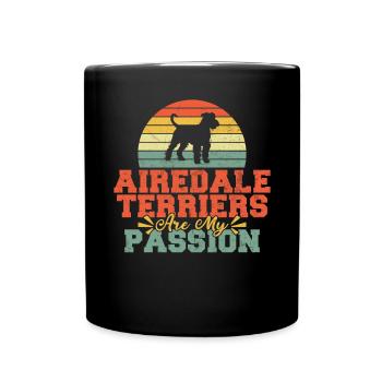 Airedale Terrier Gifts - Tasse einfarbig - Schwarz - Vorne