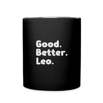 Good better Leo - Tasse einfarbig - Schwarz - Vorne