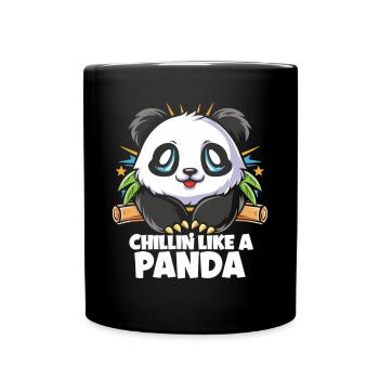 Mode Panda Chill activé - Mug uni - noir - Devant