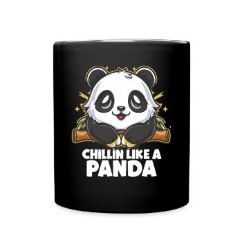 Chillin like a Panda - Full Colour Mug - black - Front