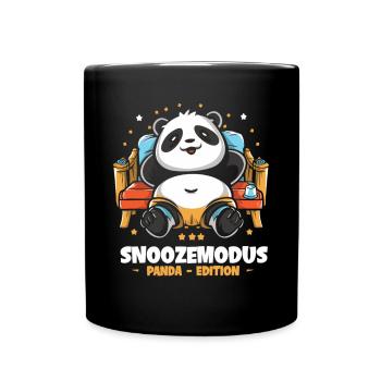 Relaxation with pandas - Full Colour Mug - black - Front