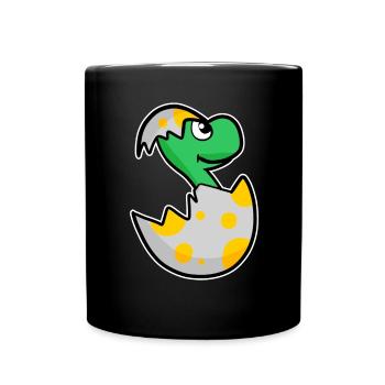 Dinosaure oeuf Dino bébé Motif - Mug uni - noir - Devant
