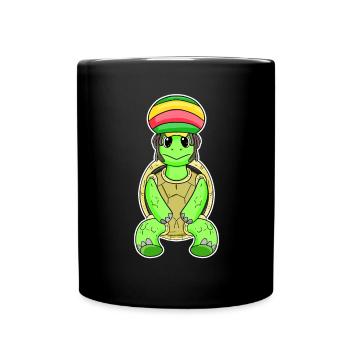 Tortue Rasta - Mug uni - noir - Devant