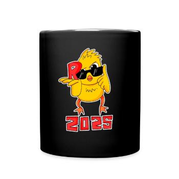 Rente 2025 Ruhestand - Tasse einfarbig - Schwarz - Vorne