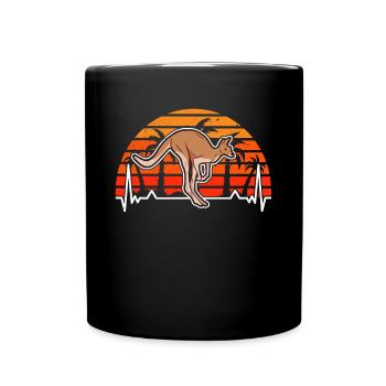 Kangaroo Heartbeat Australie - Mug uni - noir - Devant