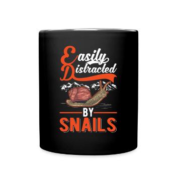 Snail Gift Vineyard Snail - Full Colour Mug - black - Front