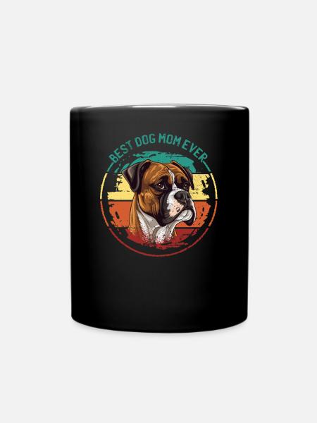 Boxer Race De Chien Boxer Maman Accessoires Propriétaire De Chien - Mug uni - noir