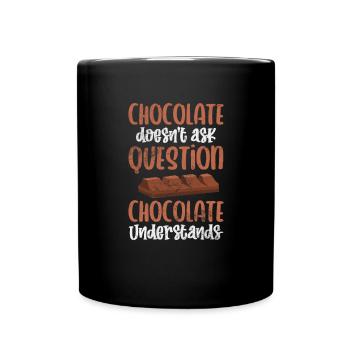 Schokolade - Tasse einfarbig - Schwarz - Vorne