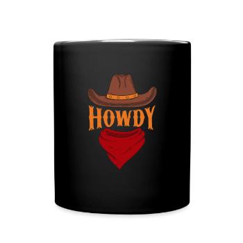Cowboy Cowboy bottes Western cadeau - Mug uni - noir - Devant