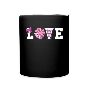 Cheerleadermädchen Cheerleading Jubel Jugend - Tasse einfarbig - Schwarz - Vorne