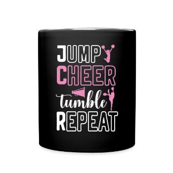 Cheerleadermädchen Cheerleading Jubel Jugend - Tasse einfarbig - Schwarz - Vorne