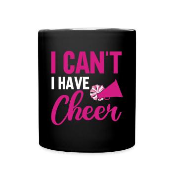 Cheerleadermädchen Cheerleading Jubel Jugend - Tasse einfarbig - Schwarz - Vorne