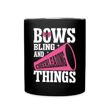 Cheerleadermädchen Cheerleading Jubel Jugend - Tasse einfarbig - Schwarz - Vorne
