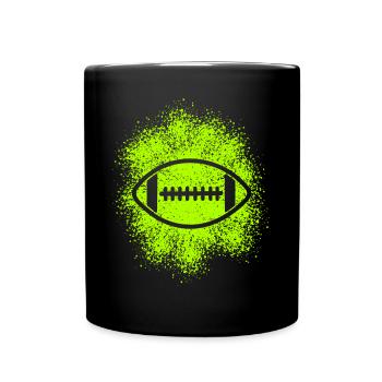 Football américain - Mug uni - noir - Devant