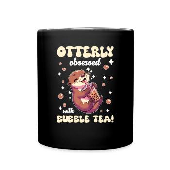 Kawaii Otter Bubble Tea Boba Otter - Tasse einfarbig - Schwarz - Vorne