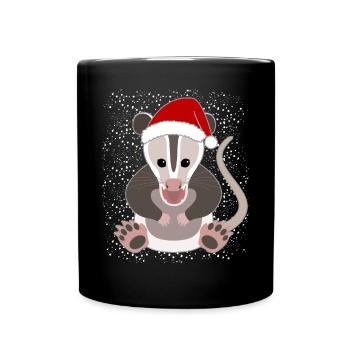 Süßer Weihnachtsdax Schneeflocken Festliches - Tasse einfarbig - Schwarz - Vorne
