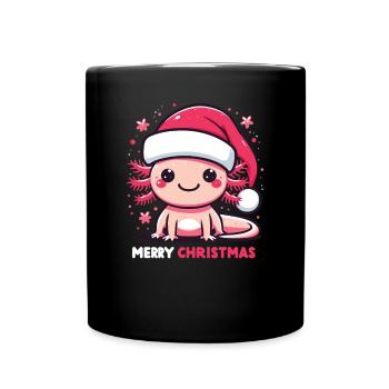 Axolotl Noël Axolotls mignons Joyeux Noël - Mug uni - noir - Devant