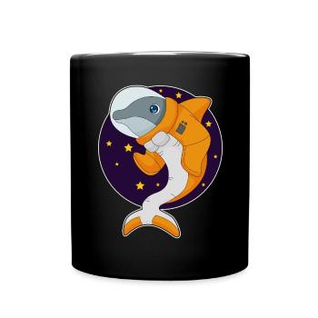 Dauphin Astronaute Espace - Mug uni - noir - Devant