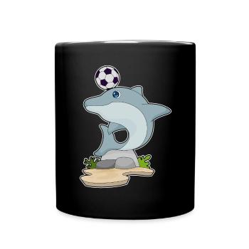 Dolphin Soccer Joueur De Football - Mug uni - noir - Devant