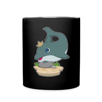 Dolphin Crown - Full Colour Mug - black - Front