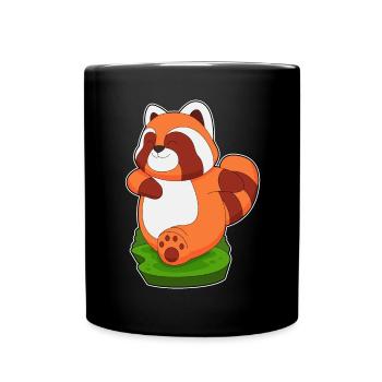 Panda roux Jogger Jogging Sport - Mug uni - noir - Devant