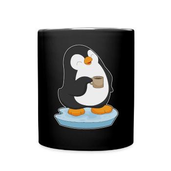 Pinguin Kaffee Tasse - Tasse einfarbig - Schwarz - Vorne
