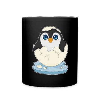 Baby Penguin Egg - Full Colour Mug - black - Front
