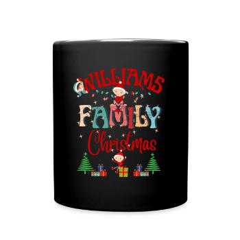 Williams Family Christmas Personalized Design - Full Colour Mug - black - Front