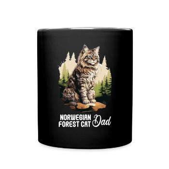 Norwegian Forest Cat - Tasse einfarbig - Schwarz - Vorne