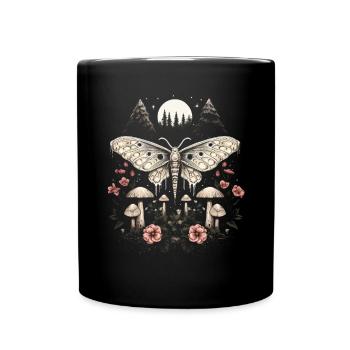 Esthétique Cottagecore Fairycore Fairy Grunge Lune - Mug uni - noir - Devant