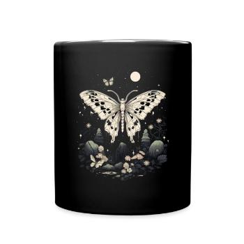 Fairycore Cottagecore Butterfly Fairy Grunge - Full Colour Mug - black - Front