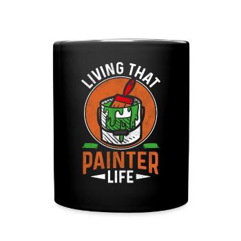 House Painter Decorator Living - Full Colour Mug - black - Front