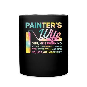 House Painter Decorator Wife - Full Colour Mug - black - Front