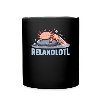 Relaxolotl Axolotl Lovers Cute Animals Relax - Full Colour Mug - black - Front