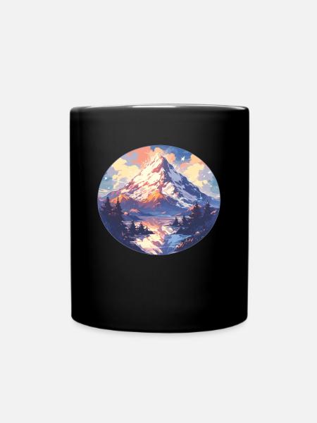 Montagnes De Montagne Montagnes Paysage De Montagne Alpiniste - Mug uni - noir