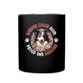 Chien Border Collie - Border Collie Maman Fière - Mug uni - noir - Devant