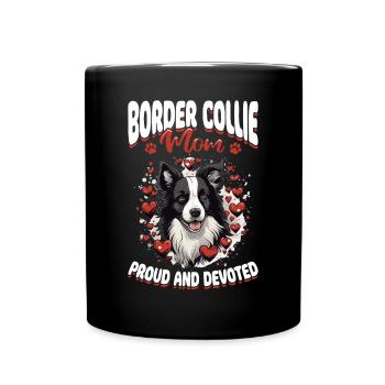 Chien Border Collie - Border Collie Maman Fière - Mug uni - noir - Devant