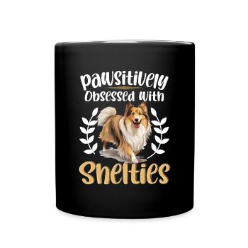 Chien de berger Shetland Chien Sheltie - Pawsitively - Mug uni - noir - Devant