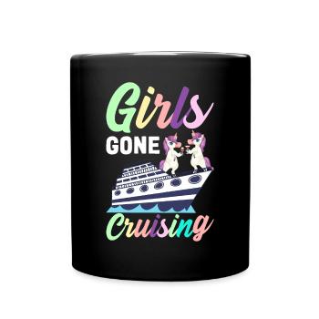 Cruise Girl Vacation - Full Colour Mug - black - Front