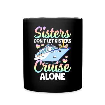 Cruise Girl Vacation - Full Colour Mug - black - Front