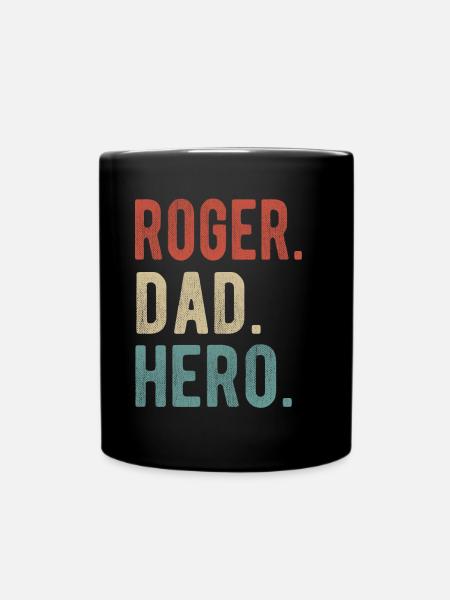 Roger Dad Held - Tasse einfarbig - Schwarz