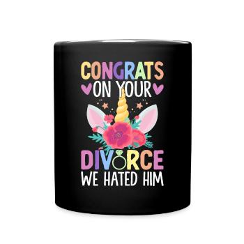 Divorce divorcé - Mug uni - noir - Devant