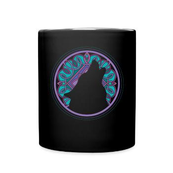 Loup Viking Loups Marché Médiéval Femme Viking - Mug uni - noir - Devant