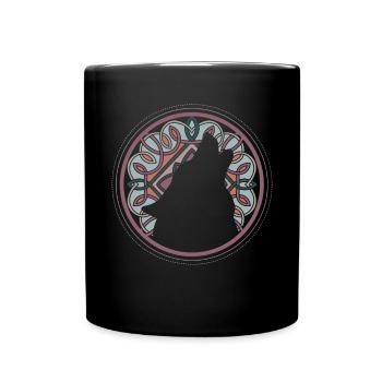 Loup Viking Loups Moyen Âge Viking Celtes - Mug uni - noir - Devant