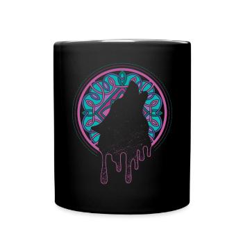Viking, Loup, Loups, Lune, Moyen Âge, Viking - Mug uni - noir - Devant
