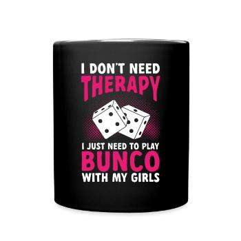 Jeu de dés Bunco - Mug uni - noir - Devant