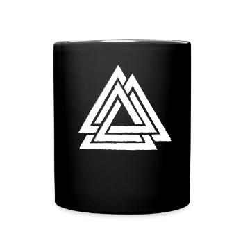 Valknut Odin Celtic Knot Viking Mythology - Full Colour Mug - black - Front