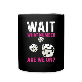 Jeu de dés Bunco - Mug uni - noir - Devant