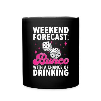 Jeu de dés Bunco - Mug uni - noir - Devant