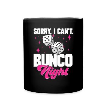 Jeu de dés Bunco - Mug uni - noir - Devant